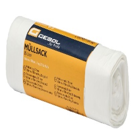 GEBOL-Vrece na odpad 40l, 8 my, 50ks na rolke