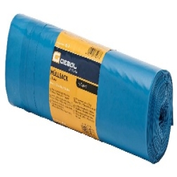GEBOL-Vrece na odpad zaťahovacie 110l, 65 my, 10ks na rolke, modré