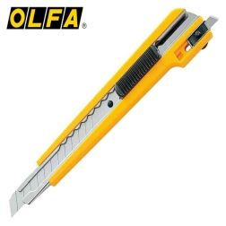 OLFA - grafický rezač pre rovné a kruhové rezy s guľatou a plochou poistkou k posunu čepeľou