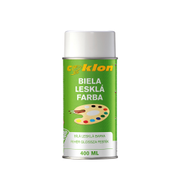 Farba v spreji / biela-lesklá / 400 ml
