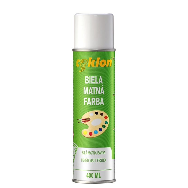 Farba v spreji / biela-matná / 400 ml