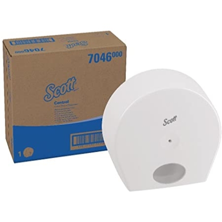 7046 Zásobník na toaletný papier - centrálny odvin / biely / Jumbo