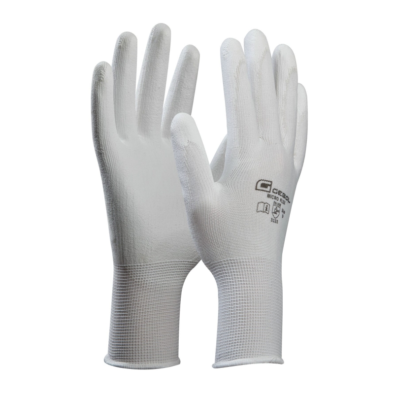 GEBOL-Pracovné rukavice MICRO-FLEX č.8 biele GEBOL-Pracovné rukavice MICRO-FLEX č.8 biele