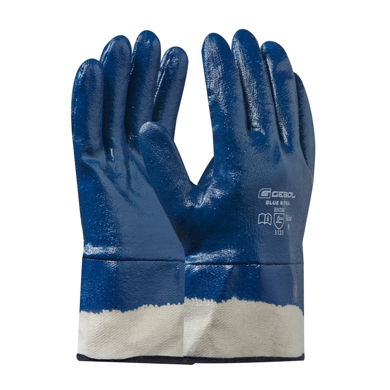 GEBOL-Pracovné rukavice BLUE NITRIL č.9, GEBOL-Pracovné rukavice BLUE NITRIL č.9,